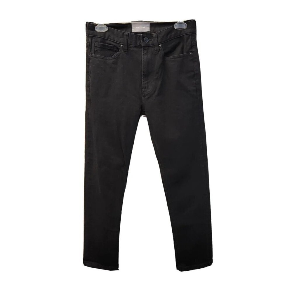 Everlane Black Skinny High Waist Jeans Size 25 Stretch 27" Ankle Length